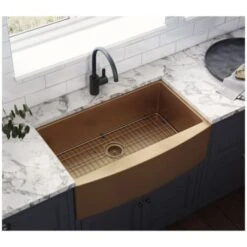 Terraza 30" Farmhouse Apron-Front Single Basin Stainless Steel Kitchen Sink 32 Terraza 30" Farmhouse Apron-Front Single Basin Stainless Steel Kitchen Sink -Bathroom Sales Store ruvati rvh9660 alternate image 1408