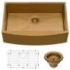 Terraza 30" Farmhouse Apron-Front Single Basin Stainless Steel Kitchen Sink