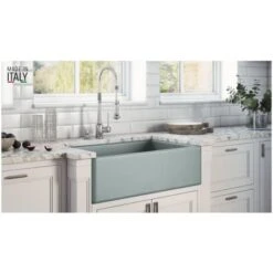 Fiamma 30" Farmhouse Single Basin Fireclay Kitchen Sink With Sound Dampening -Bathroom Sales Store ruvati rvl2100 alternate image 1484