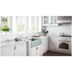 Fiamma 30" Farmhouse Single Basin Fireclay Kitchen Sink With Sound Dampening -Bathroom Sales Store ruvati rvl2100 alternate image 1485