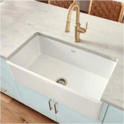 Fiamma 30" Farmhouse Single Basin Fireclay Kitchen Sink With Sound Dampening -Bathroom Sales Store ruvati rvl2100 alternate image 1488