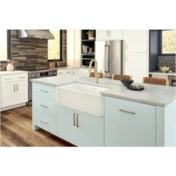 Fiamma 30" Farmhouse Single Basin Fireclay Kitchen Sink With Sound Dampening -Bathroom Sales Store ruvati rvl2100 alternate image 1490