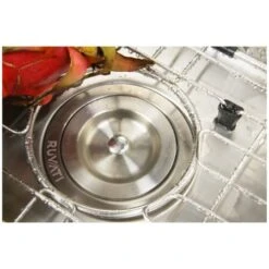 Parmi 15-3/4" Undermount Single Basin 16 Gauge Stainless Steel Kitchen Sink With Basin Rack And Basket Strainer -Bathroom Sales Store ruvati rvm4110 alternate image 1541