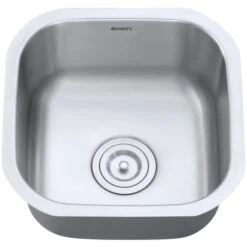 Parmi 16" Undermount Single Basin 16 Gauge Stainless Steel Kitchen Sink With Basin Rack And Basket Strainer 24 Parmi 16" Undermount Single Basin 16 Gauge Stainless Steel Kitchen Sink With Basin Rack And Basket Strainer -Bathroom Sales Store ruvati rvm4138 alternate image 1601