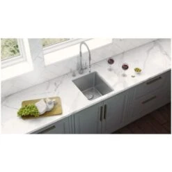 Modena 15" Undermount Single Basin Stainless Steel Bar Sink With Basin Rack And Basket Strainer -Bathroom Sales Store ruvati rvm5815 alternate image 1857