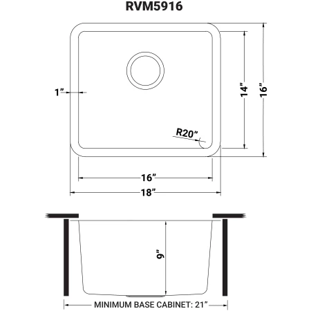 Modena 18" Undermount Single Basin Stainless Steel Bar Sink With Basin Rack And Basket Strainer 12 Modena 18" Undermount Single Basin Stainless Steel Bar Sink With Basin Rack And Basket Strainer - Image 10