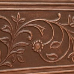 33" Vine Design Farmhouse Double Basin Copper Kitchen Sink -Bathroom Sales Store signature hardware 318919 apron design 429