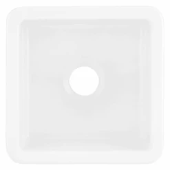 Derin 18" Fireclay Drop-In / Undermount Prep Sink -Bathroom Sales Store signature hardware 435018 white 3