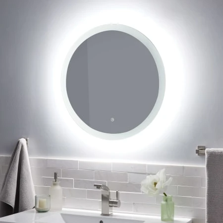 Morse 25" W X 25" H Round LED Lighted Frameless Bathroom Mirror 3 Morse 25" W X 25" H Round LED Lighted Frameless Bathroom Mirror