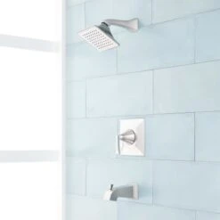 Vilamonte Pressure Balanced Tub And Shower Trim Package With 1.8 GPM Single Function Shower Head - Rough In Included