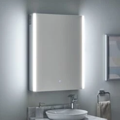 Leda 24" X 32" Lighted Frameless 1 Door Medicine Cabinet With Tunable LED And Wireless Speaker