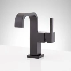 Rigi 1.2 GPM Single Hole Bathroom Faucet With Metal Lever Handle And Pop-Up Drain Assembly