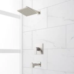 Hibiscus Pressure Balanced Shower System With Shower Head, Shower Arm, Tub Spout, And Valve Trim