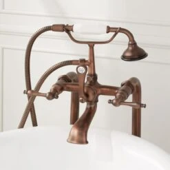 31-1/2" Floor Mounted Tub Filler Faucet - Includes Hand Shower, Valve Included -Bathroom Sales Store signature hardware 926853 31 alternate image 277