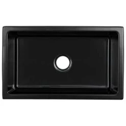 Mitzy 30" Single Basin Fireclay Reversible Farmhouse Sink With Smooth Apron -Bathroom Sales Store signature hardware 933882 30 top view 770