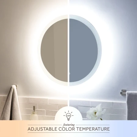 Morse 25" W X 25" H Round LED Lighted Frameless Bathroom Mirror 4 Morse 25" W X 25" H Round LED Lighted Frameless Bathroom Mirror - Image 2