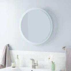 Morse 25" W X 25" H Round LED Lighted Frameless Bathroom Mirror 10 Morse 25" W X 25" H Round LED Lighted Frameless Bathroom Mirror -Bathroom Sales Store signature hardware 946560 25 alternate image 256