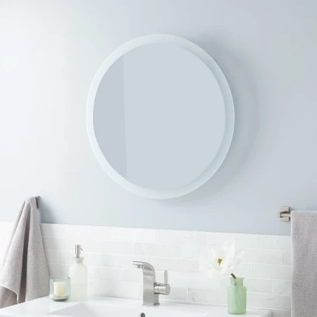 Morse 25" W X 25" H Round LED Lighted Frameless Bathroom Mirror 5 Morse 25" W X 25" H Round LED Lighted Frameless Bathroom Mirror - Image 3