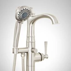 Beasley Floor Mounted Tub Filler Faucet - Includes Hand Shower And Valve 11 Beasley Floor Mounted Tub Filler Faucet - Includes Hand Shower And Valve -Bathroom Sales Store signature hardware 948654 alternate image 1033