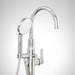 Greyfield Floor Mounted Tub Filler Faucet - Includes Hand Shower And Valve -Bathroom Sales Store signature hardware 948657 alternate image 263
