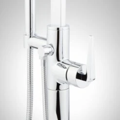 Drea Floor Mounted Tub Filler With Built-In Diverter - Includes Hand Shower 14 Drea Floor Mounted Tub Filler With Built-In Diverter - Includes Hand Shower -Bathroom Sales Store signature hardware 953918 alternate image 127
