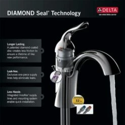 Delta Trinsic Pull-Down Kitchen Faucet With On/Off Touch Activation, Magnetic Docking Spray Head, And Soap/Lotion Dispenser - Includes Lifetime Warranty (5 Year On Electronic Parts) -Bathroom Sales Store smart solutions infographics diamond seal 800x800 rev2 1