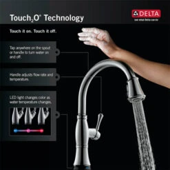 Delta Trinsic Pull-Down Kitchen Faucet With On/Off Touch Activation, Magnetic Docking Spray Head, And Soap/Lotion Dispenser - Includes Lifetime Warranty (5 Year On Electronic Parts) -Bathroom Sales Store smart solutions infographics touch2ol 800x8005
