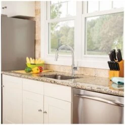 Neo 1.8 GPM Single Hole Pull Down Kitchen Faucet -Bathroom Sales Store speakman sbs 1042 alternate view 5