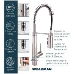 Neo 1.8 GPM Single Hole Pre-Rinse Pull Down Kitchen Faucet -Bathroom Sales Store speakman sbs 1043 alternate view 14
