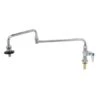 5.23 GPM Single Hole Single Temperature Deck Mounted Pot Filler Faucet With 24" Double Joint Nozzle And On/Off Control Outlet -Bathroom Sales Store t and s brass b 0591 6810724