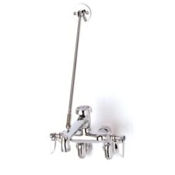 14.37 GPM Wall Mounted Bridge Service Sink Faucet - Includes Lever Handles And Wall Support