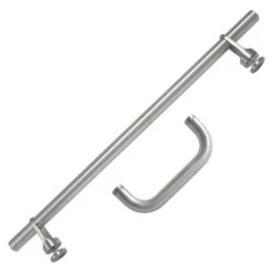 Azul 72" High X 48" Wide Semi-Framed Sliding Shower Door With Clear Glass And H2OFF™ Technology -Bathroom Sales Store towel bar nickel group