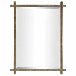 Abanu 40" X 30" Rustic Industrial Oversized Vanity Bathroom Wall Mirror