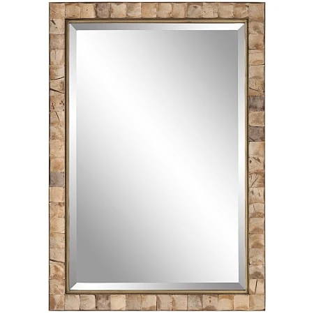 Cocos 41" X 28" Coastal Casual Coconut Shell Framed Vanity Bathroom Wall Mirror 3 Cocos 41" X 28" Coastal Casual Coconut Shell Framed Vanity Bathroom Wall Mirror