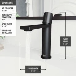 VIGO Halsey 1.2 GPM Single Hole Bathroom Faucet 20 VIGO Halsey 1.2 GPM Single Hole Bathroom Faucet -Bathroom Sales Store vigo vg01045 alternate view 5