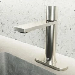 VIGO Halsey 1.2 GPM Single Hole Bathroom Faucet With Escutcheon -Bathroom Sales Store vigo vg01045k1 alternate view 41