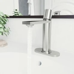 VIGO Halsey 1.2 GPM Single Hole Bathroom Faucet With Escutcheon -Bathroom Sales Store vigo vg01045k1 alternate view 42