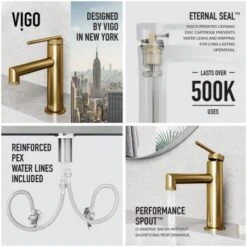 VIGO Sterling 1.2 GPM Single Hole Bathroom Faucet -Bathroom Sales Store vigo vg01049 alternate image 65