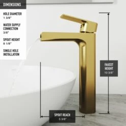 VIGO Amada 1.2 GPM Vessel Single Hole Bathroom Faucet -Bathroom Sales Store vigo vg03026 alternate view 311