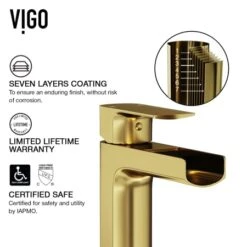 VIGO Amada 1.2 GPM Vessel Single Hole Bathroom Faucet -Bathroom Sales Store vigo vg03026 alternate view 312
