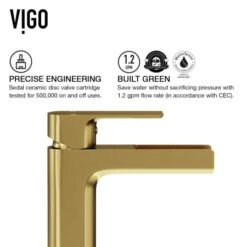 VIGO Amada 1.2 GPM Vessel Single Hole Bathroom Faucet -Bathroom Sales Store vigo vg03026 alternate view 313
