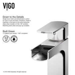 VIGO Amada 1.2 GPM Vessel Single Hole Bathroom Faucet -Bathroom Sales Store vigo vg03026 detail description 73