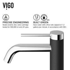 VIGO Lexington 1.2 GPM Vessel Single Hole Bathroom Faucet -Bathroom Sales Store vigo vg03028 alternate image 500