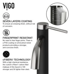 VIGO Lexington 1.2 GPM Vessel Single Hole Bathroom Faucet -Bathroom Sales Store vigo vg03028 alternate image 506
