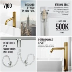 VIGO Apollo 1.2 GPM Vessel Single Hole Bathroom Faucet -Bathroom Sales Store vigo vg03031 alternate image 237