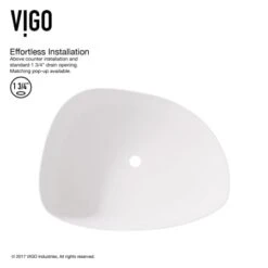 VIGO Peony 20-1/4" Matte Stone™ Vessel Bathroom Sink -Bathroom Sales Store vigo vg04012 alternate view 282