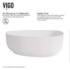 VIGO Peony 20-1/4" Matte Stone™ Vessel Bathroom Sink -Bathroom Sales Store vigo vg04012 alternate view 283