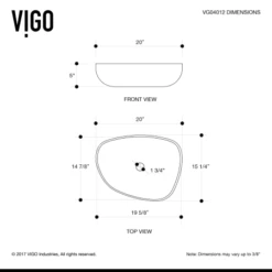 VIGO Peony 20-1/4" Matte Stone™ Vessel Bathroom Sink -Bathroom Sales Store vigo vg04012 alternate view 287