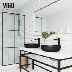 VIGO Modus 16-1/2" Circular Glass Vessel Bathroom Sink 14 VIGO Modus 16-1/2" Circular Glass Vessel Bathroom Sink -Bathroom Sales Store vigo vg07113 alternate view 530