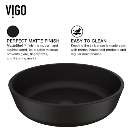 VIGO Modus 16-1/2" Circular Glass Vessel Bathroom Sink 9 VIGO Modus 16-1/2" Circular Glass Vessel Bathroom Sink - Image 7